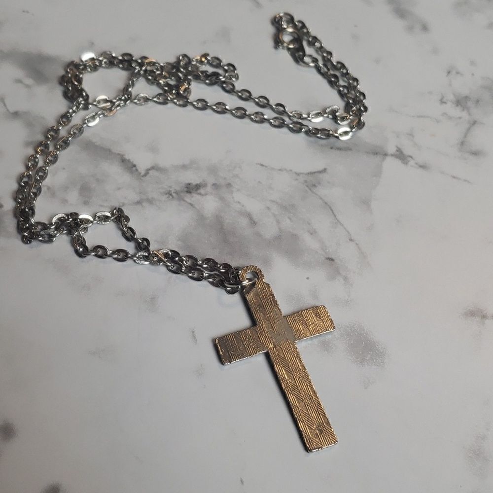 Blue Cross Necklace  - Picture 7 of 10